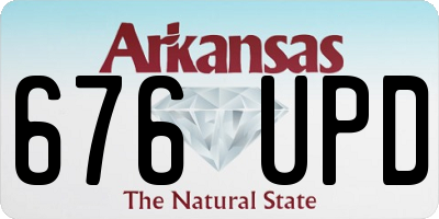 AR license plate 676UPD