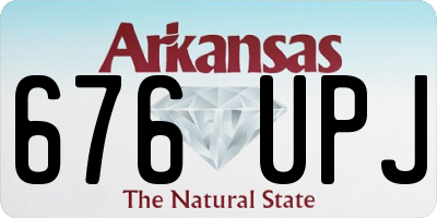 AR license plate 676UPJ