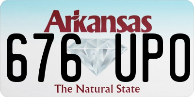 AR license plate 676UPO