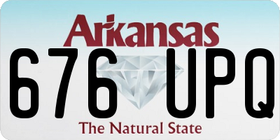 AR license plate 676UPQ