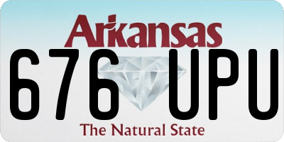 AR license plate 676UPU