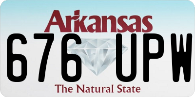 AR license plate 676UPW