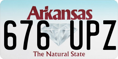 AR license plate 676UPZ