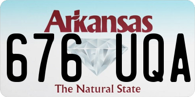 AR license plate 676UQA
