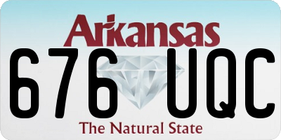 AR license plate 676UQC