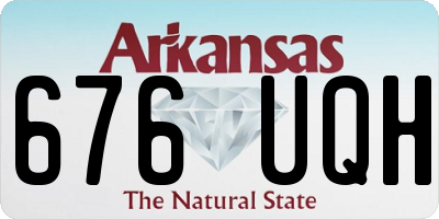 AR license plate 676UQH