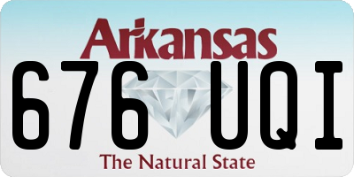 AR license plate 676UQI