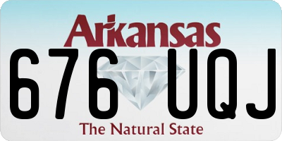 AR license plate 676UQJ