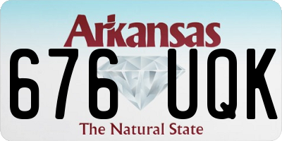 AR license plate 676UQK