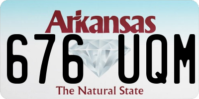 AR license plate 676UQM