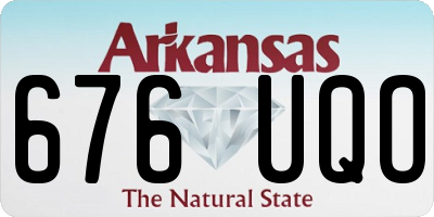 AR license plate 676UQO