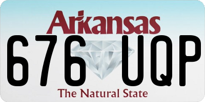AR license plate 676UQP