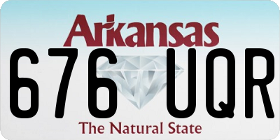 AR license plate 676UQR