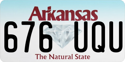 AR license plate 676UQU
