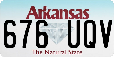 AR license plate 676UQV