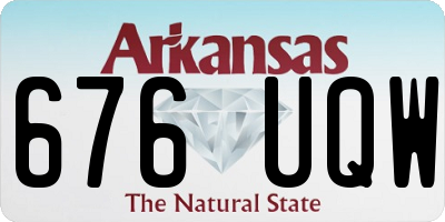 AR license plate 676UQW