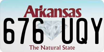 AR license plate 676UQY