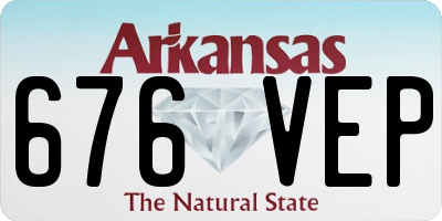 AR license plate 676VEP