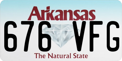AR license plate 676VFG