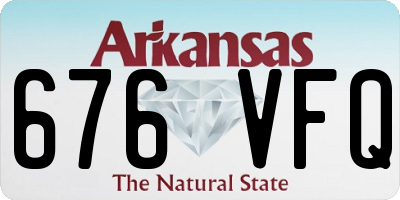 AR license plate 676VFQ