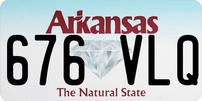AR license plate 676VLQ