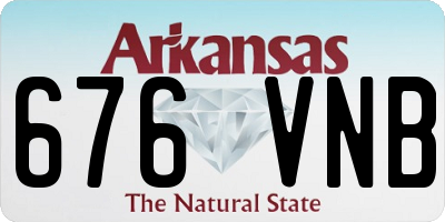 AR license plate 676VNB