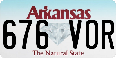 AR license plate 676VOR