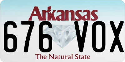 AR license plate 676VOX