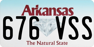 AR license plate 676VSS