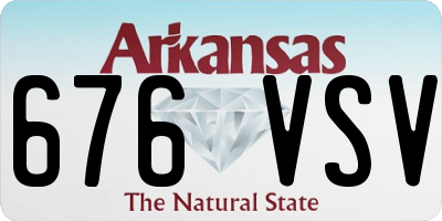 AR license plate 676VSV