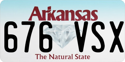AR license plate 676VSX
