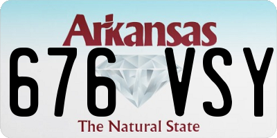 AR license plate 676VSY