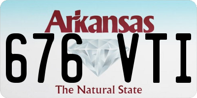 AR license plate 676VTI