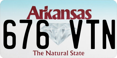 AR license plate 676VTN