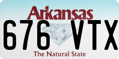 AR license plate 676VTX