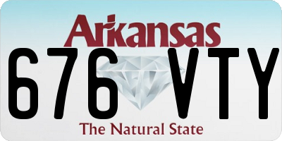 AR license plate 676VTY