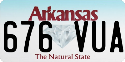 AR license plate 676VUA