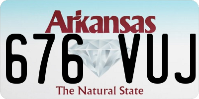 AR license plate 676VUJ