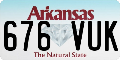 AR license plate 676VUK
