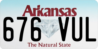 AR license plate 676VUL