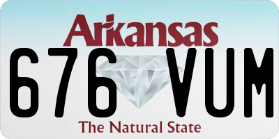 AR license plate 676VUM