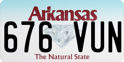 AR license plate 676VUN