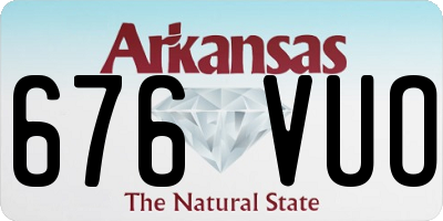 AR license plate 676VUO