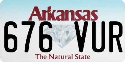 AR license plate 676VUR