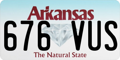 AR license plate 676VUS
