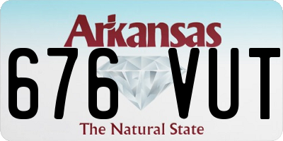 AR license plate 676VUT