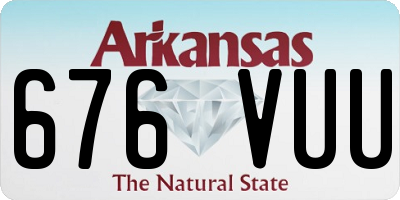 AR license plate 676VUU