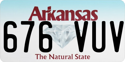 AR license plate 676VUV