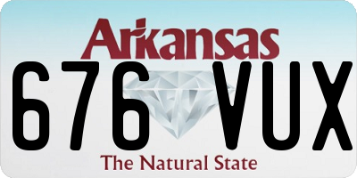 AR license plate 676VUX