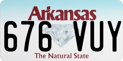 AR license plate 676VUY